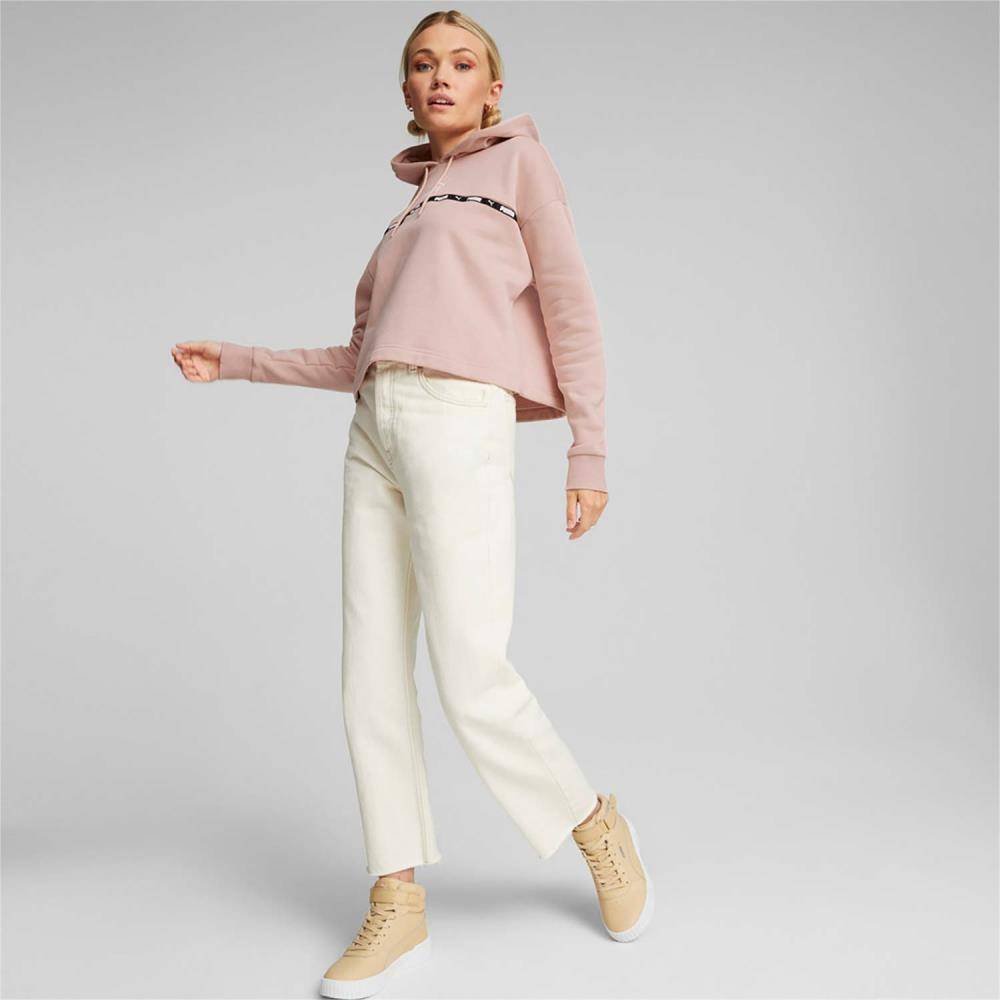 PUMA POWER TAPE WOMENS FLEECE HOODIE
