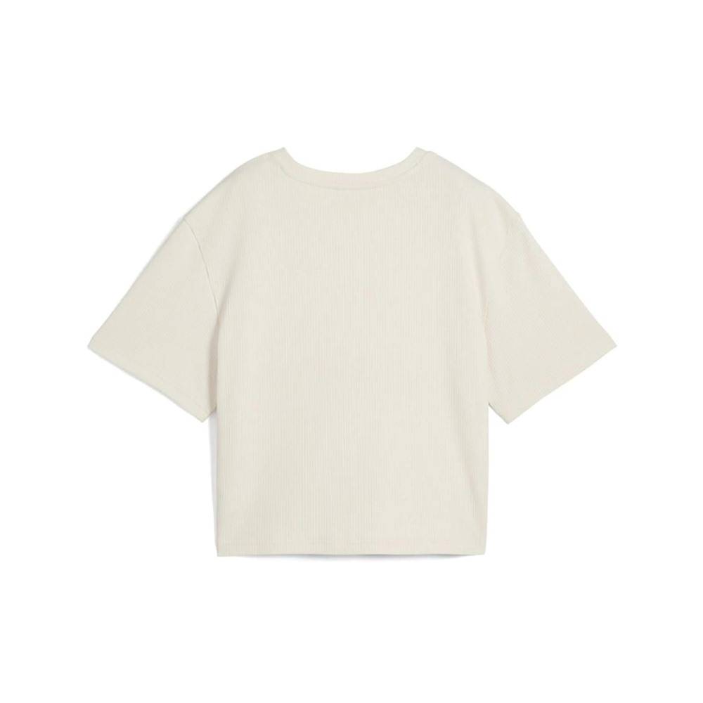PUMA WARDROBE ESS RIBBED RELAXED TEE