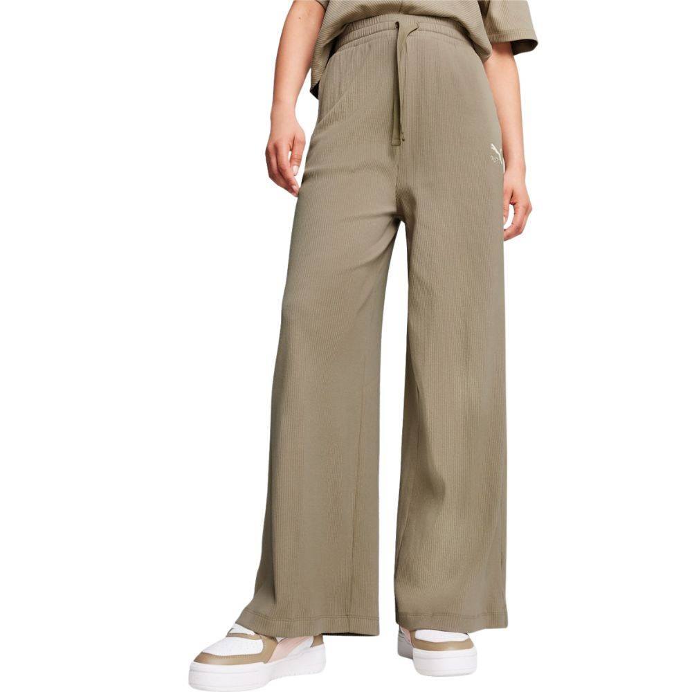 PUMA CLASSICS RIBBED RELAXED PANTS