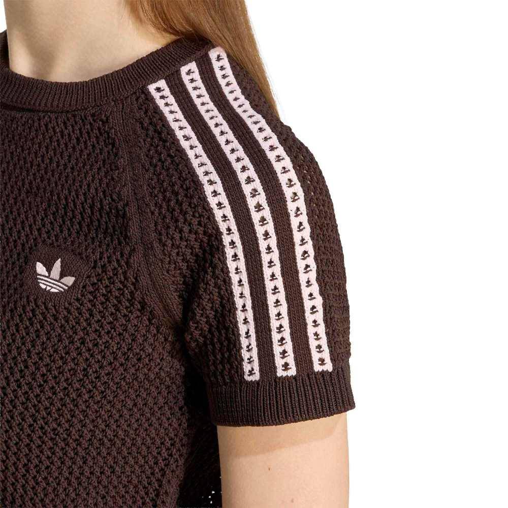 ADIDAS ORIGINALS KNITTED CROCHET CALI TEE