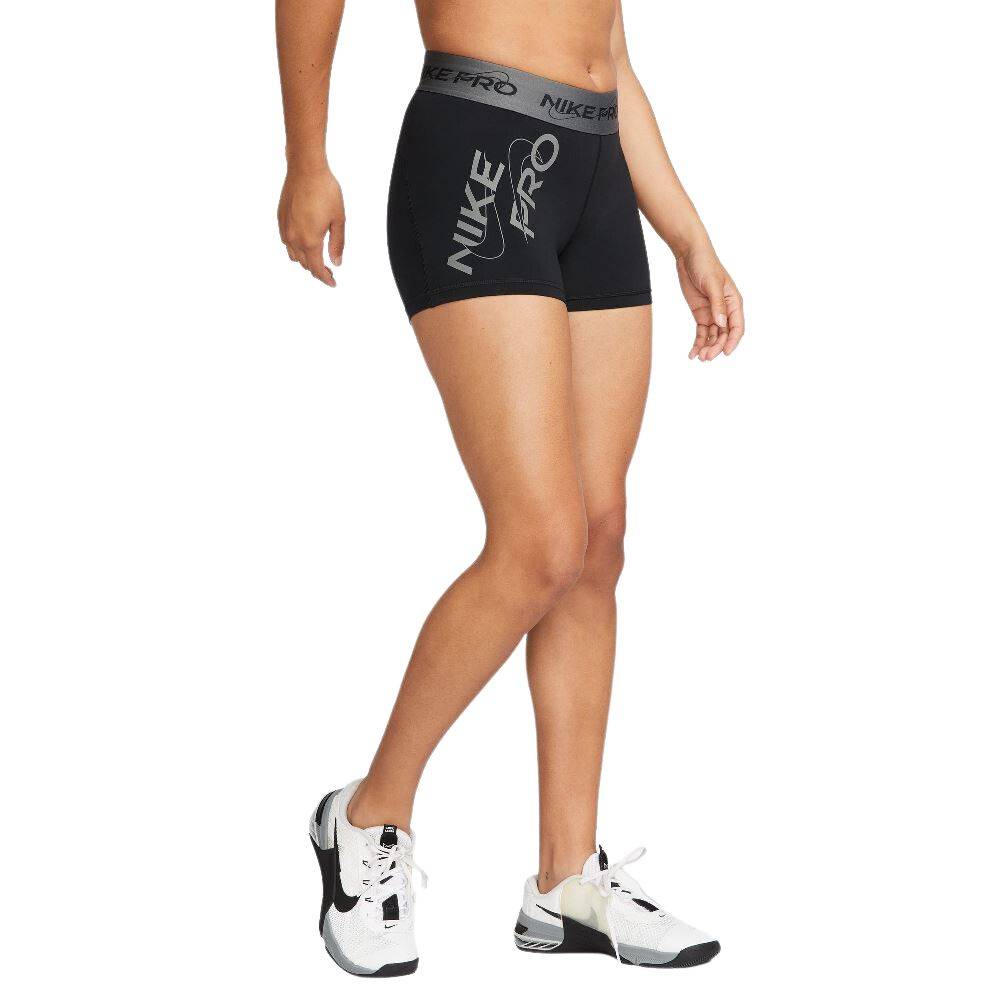 NIKE PRO WOMENS MID-RISE PRINTED SHORTS
