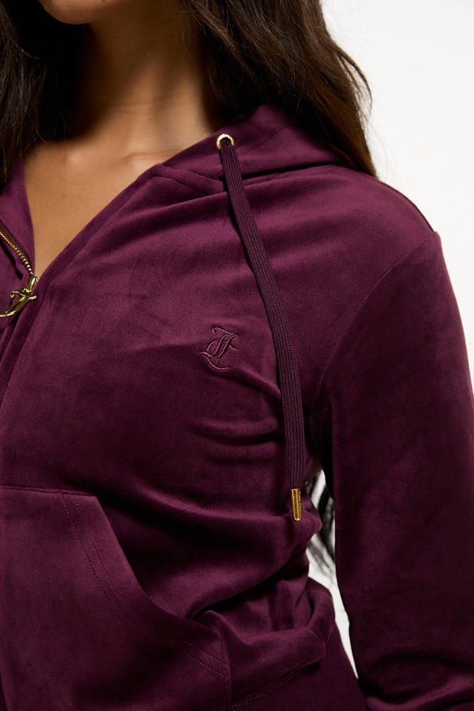 JUICY COUTURE GOLD CLASSIC VELOUR ROBERTSON HOODIE