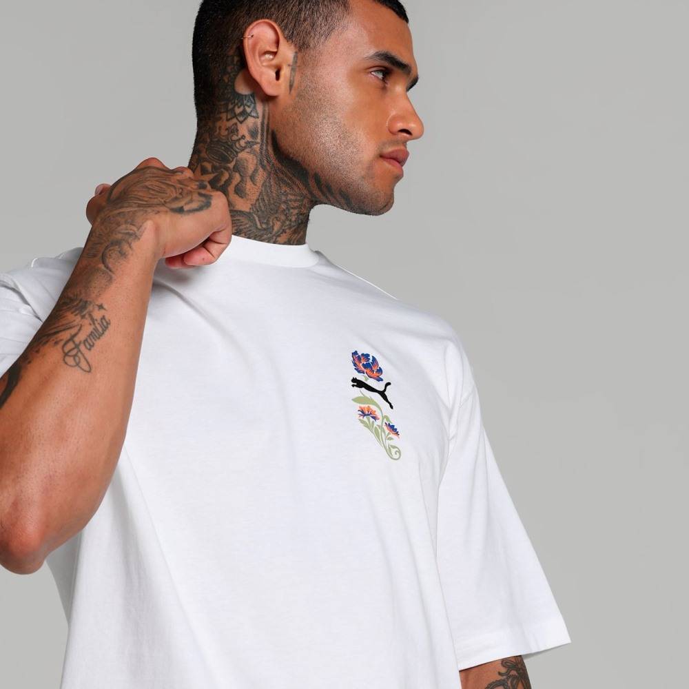 PUMA FLORAL SPORT GRAPHIC BOXY TEE