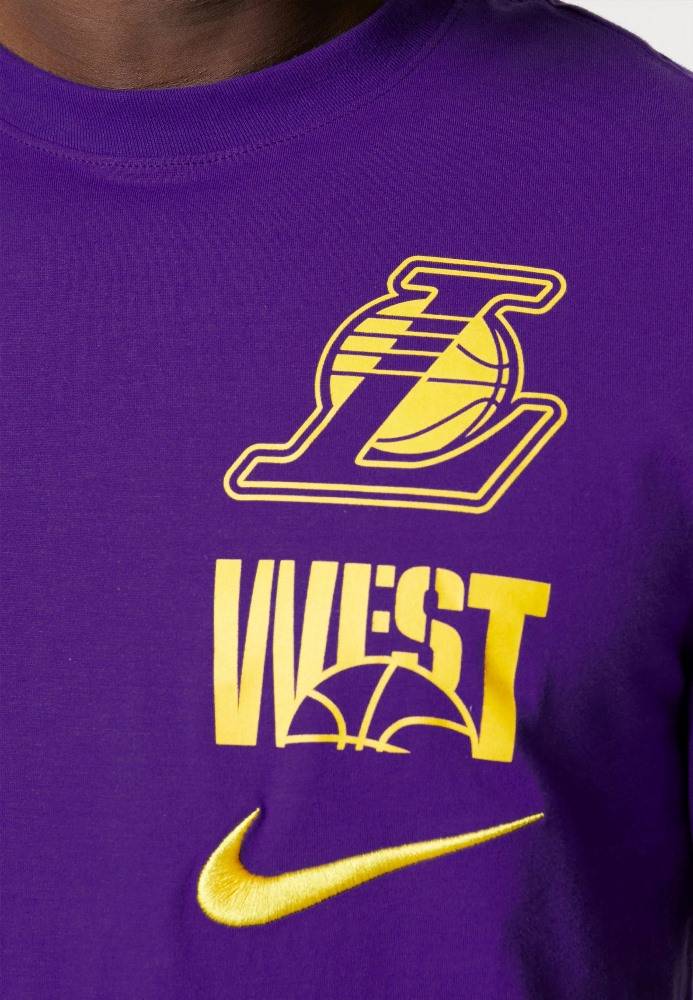 NIKE NBA LOS ANGELES LAKERS BLOCK TEE