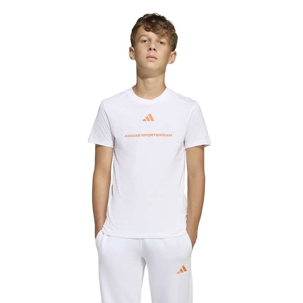 ADIDAS BOYS SLOGAN SINGLE JERSEY T-SHIRT