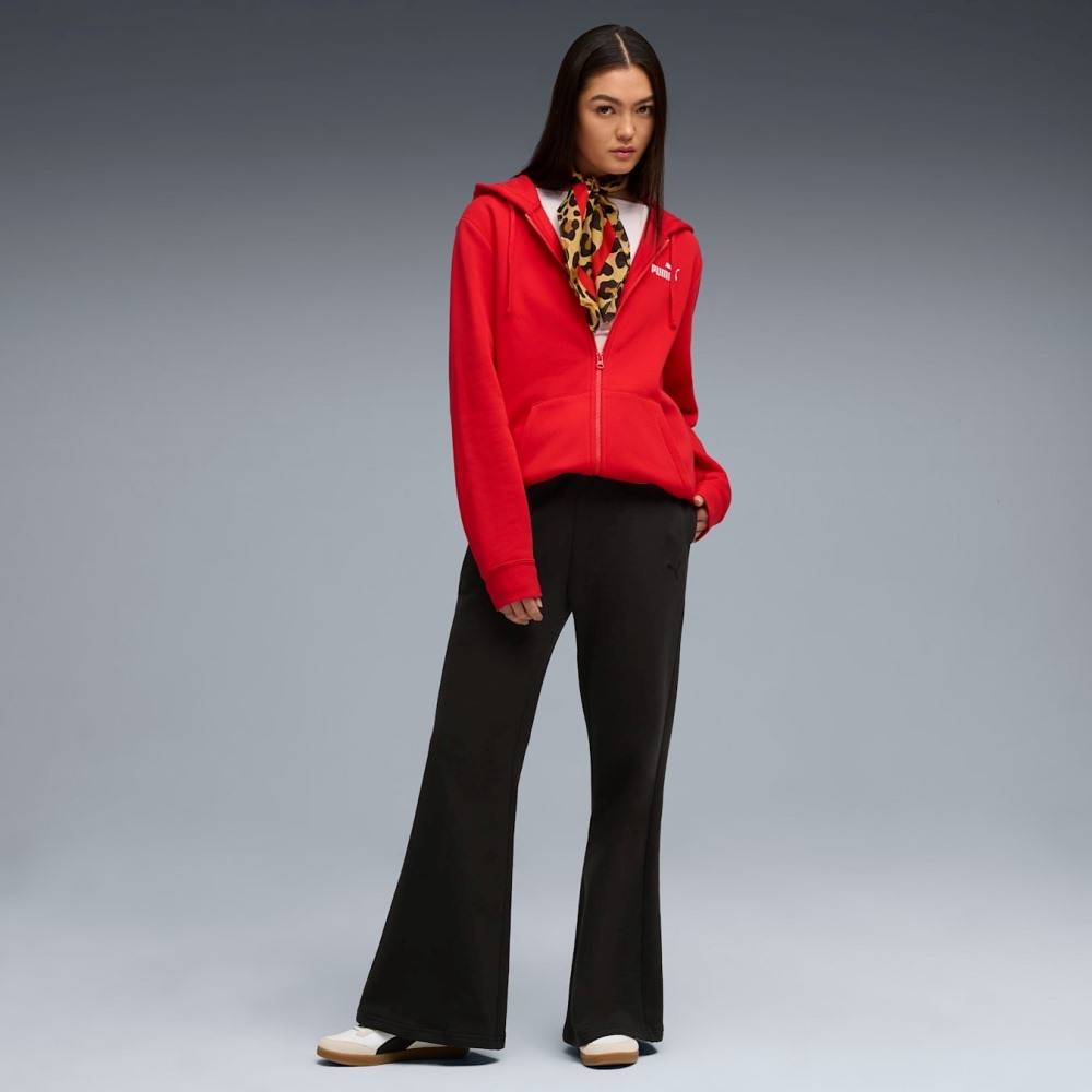 PUMA HER COMFORT HIGH-WAIST STRAIGHT PANTS FLEECE OP