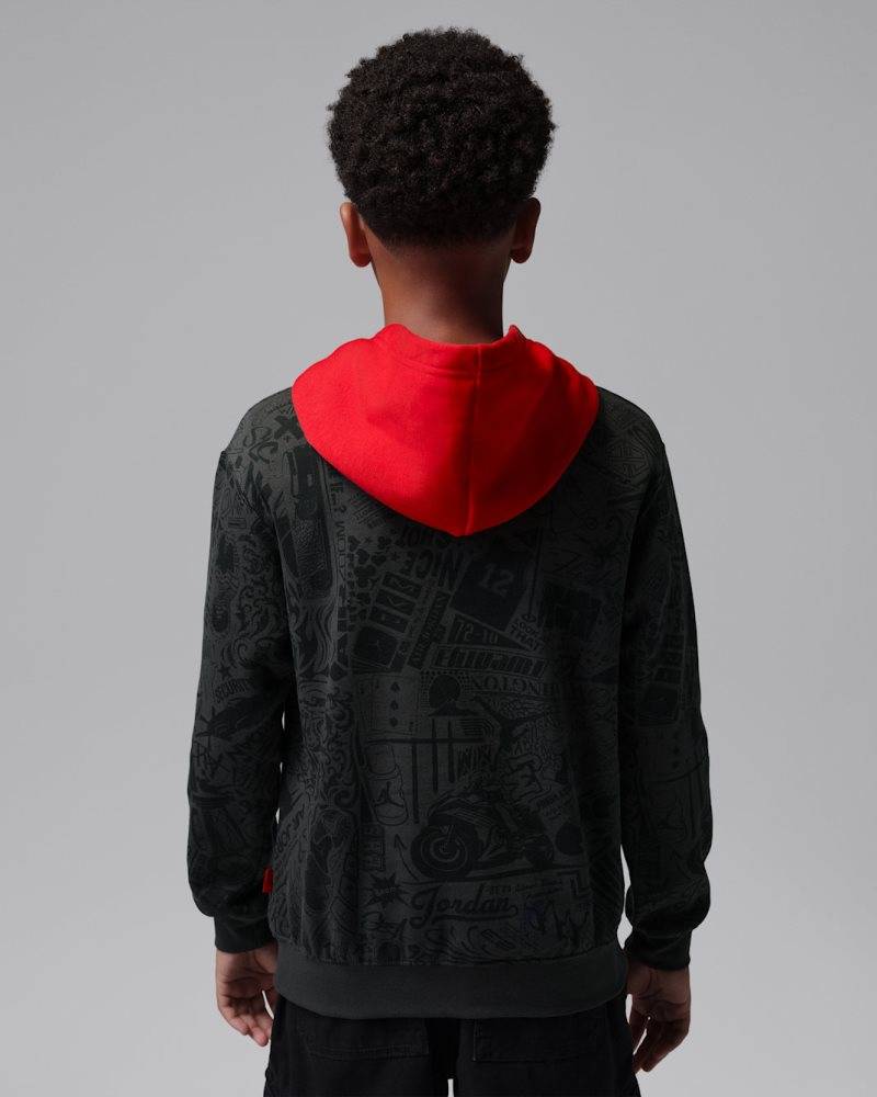 NIKE JORDAN BOYS MJ BROOKLYN LSR PO HOODIE