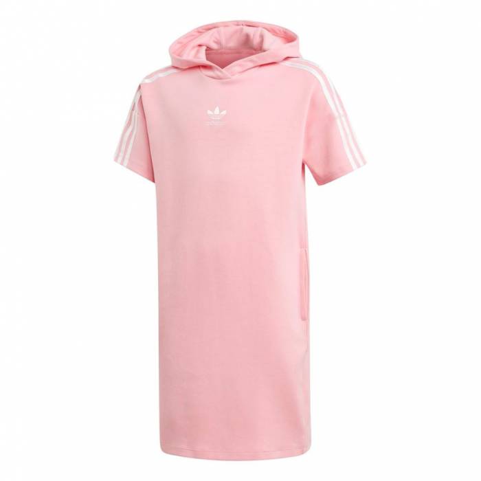 ADIDAS GIRLS MARBLE HOODED DRESS