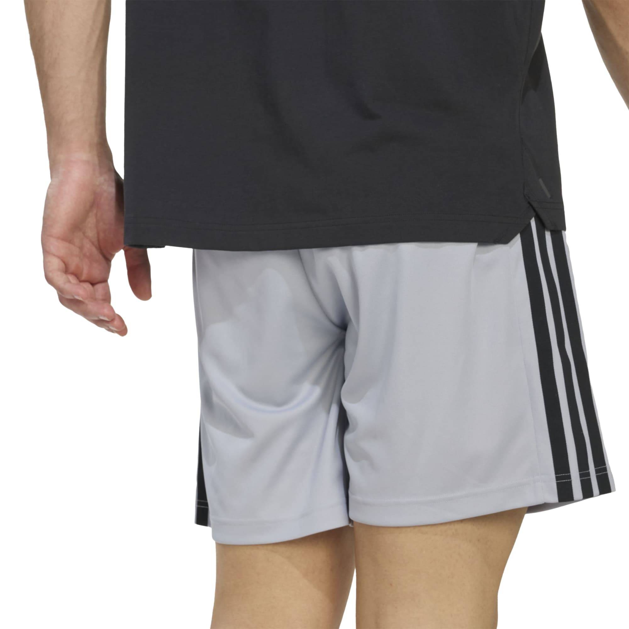 ADIDAS M WORKOUT ESSENTIALS BASE 3-STRIPES PIQUE 7 INCH SHORTS