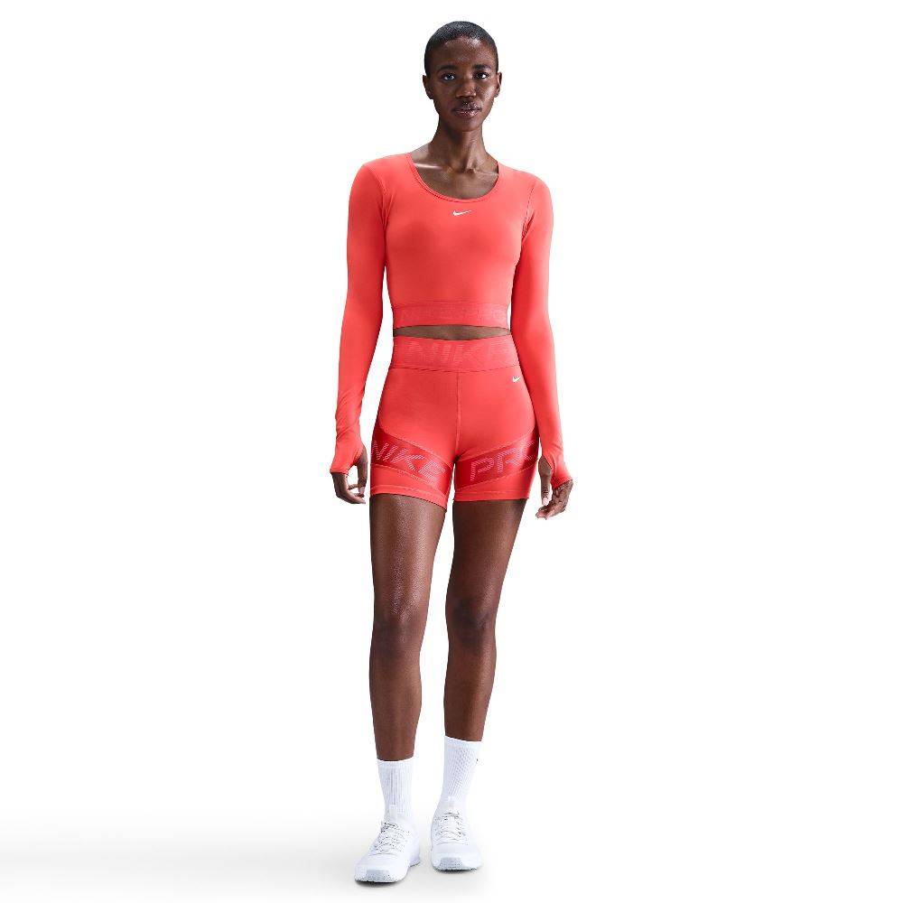 NIKE PRO DRI-FIT WOMENS LS CROPPED TOP