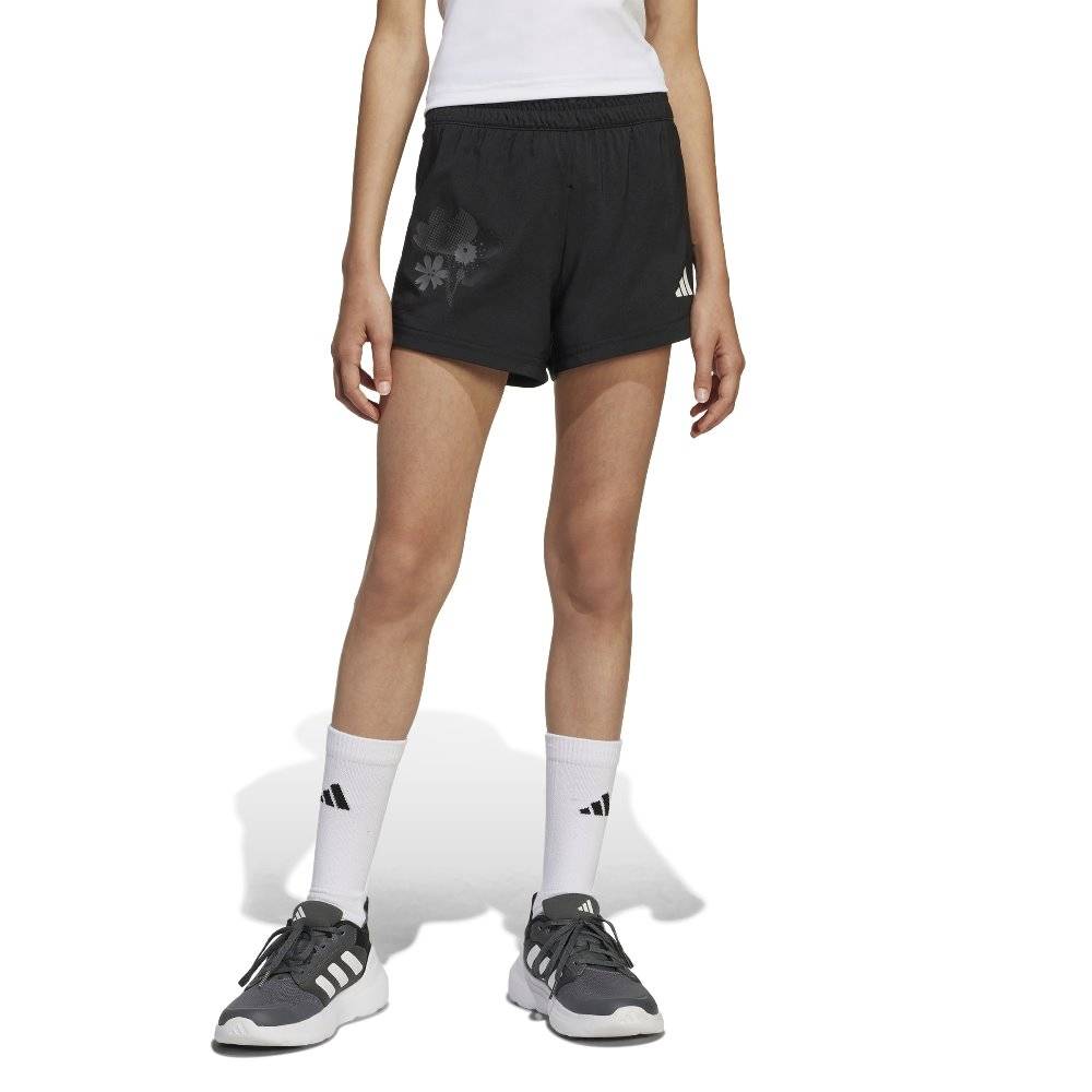 ADIDAS GIRLS TRAIN ESSENTIALS FLOWER PRINT SHORT