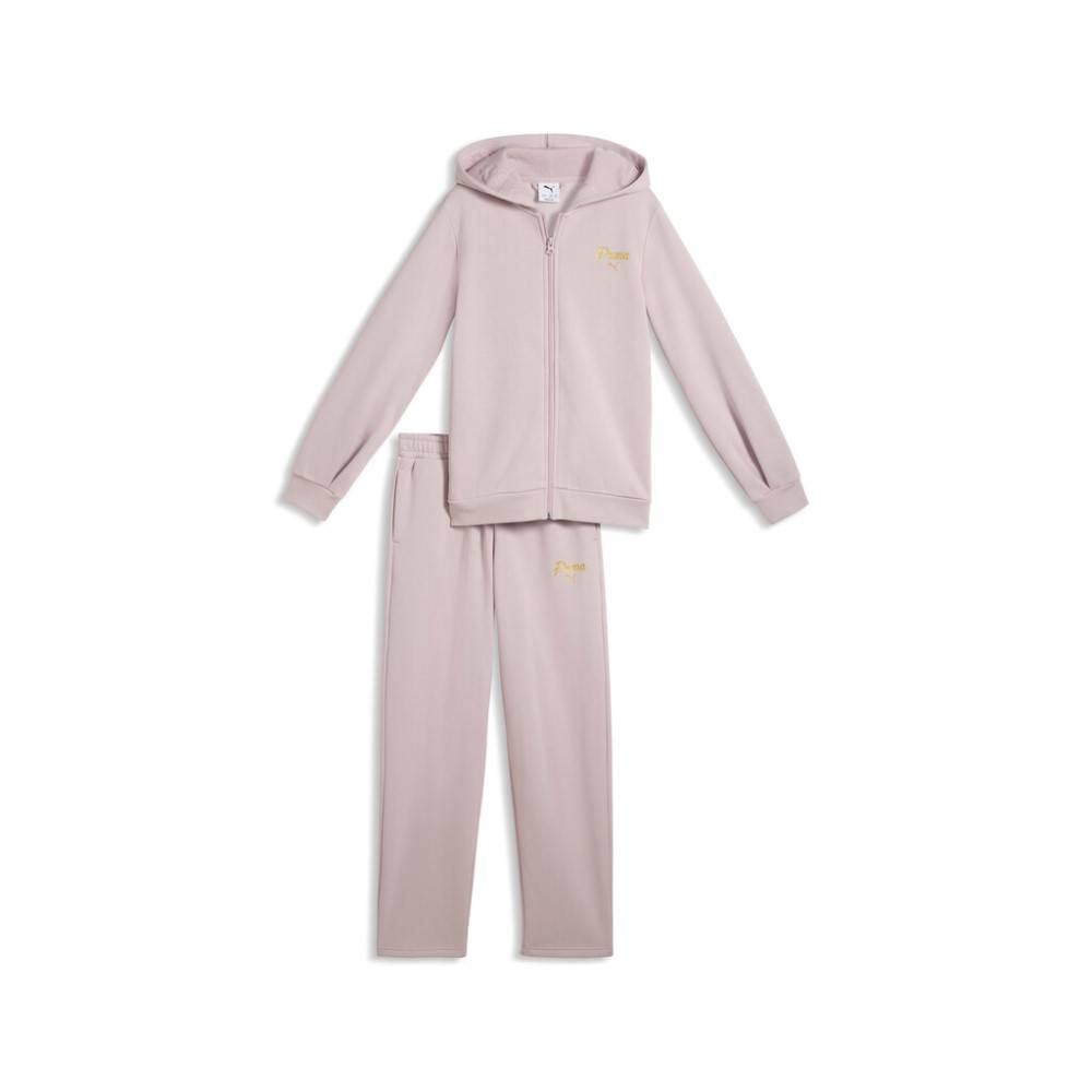 PUMA ESS SCRIPT GLITTER FULL-ZIP SWEAT SUIT FL G