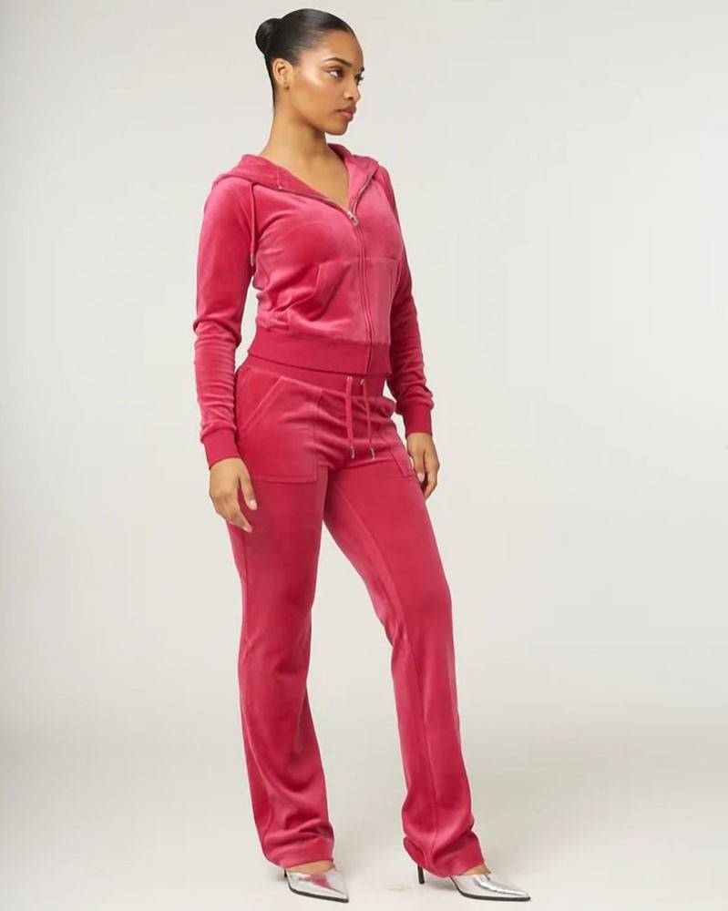 JUICY COUTURE ROBERTSON CLASSIC VELOUR ZIP HOODIE