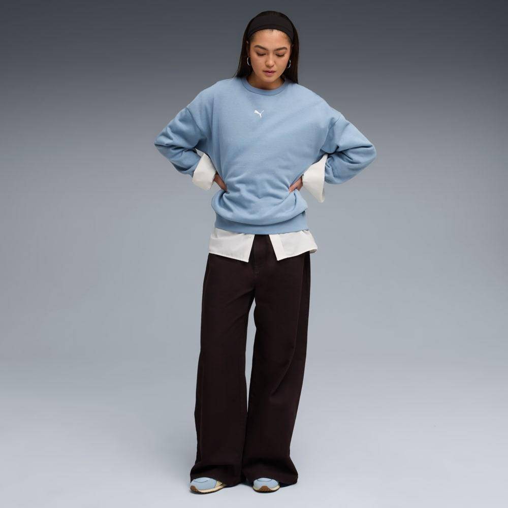 PUMA ESS PUMA LOGO OVERSIZED CREW FL