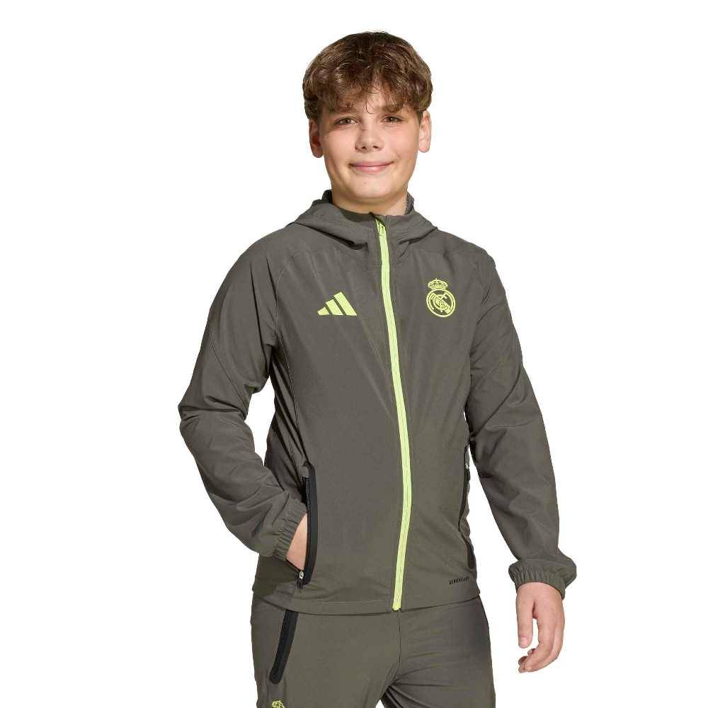 ADIDAS YOUTH REAL MADRID TIRO25 COMPETITION VIS TECH TRAVEL JACKET