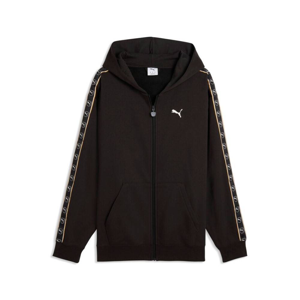 PUMA ESS ELEVATED TAPE RELAXED FULL-ZIP HOODIE FL