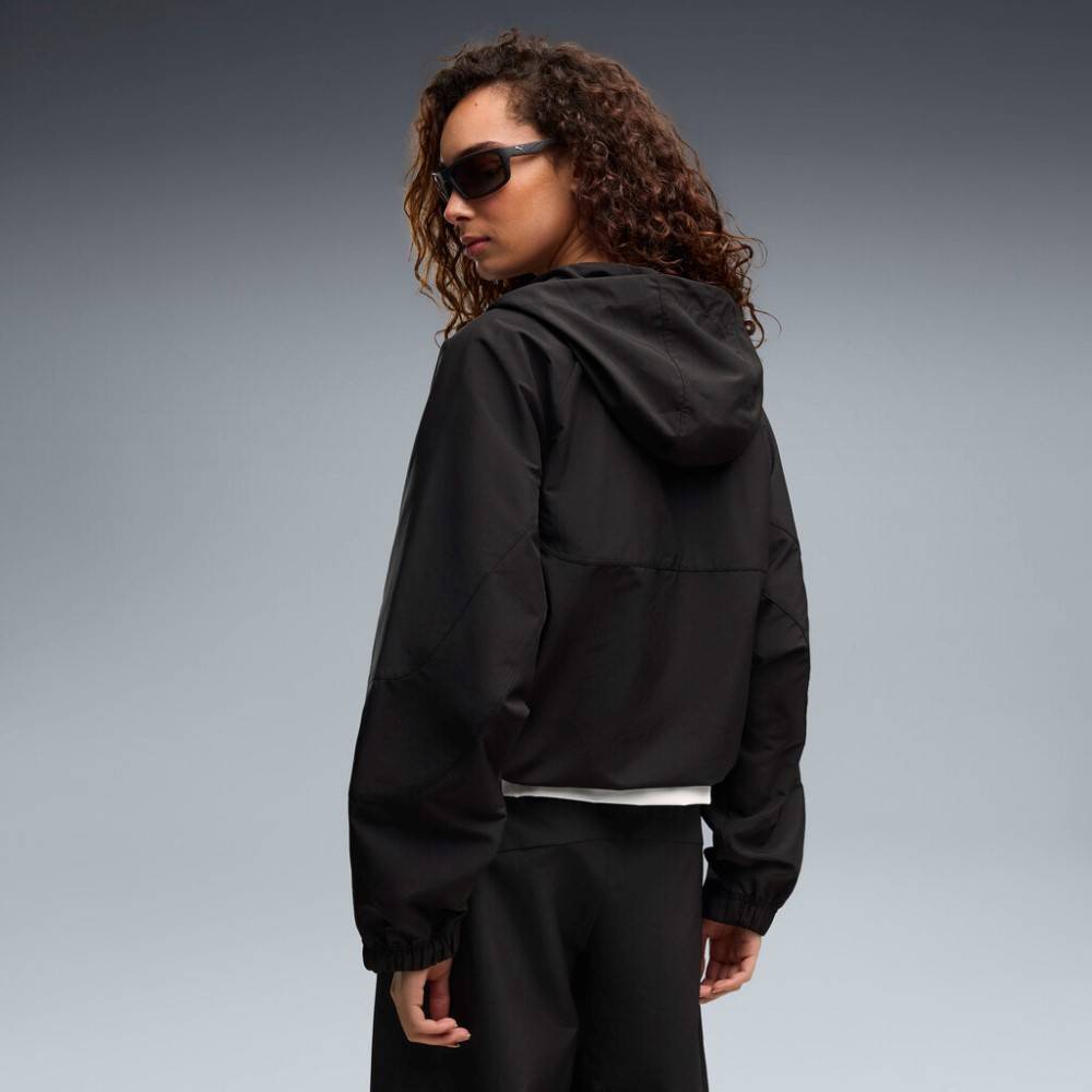PUMA STREET GLAM OVERSIZED SHORT HOODED WOVEN JACKET