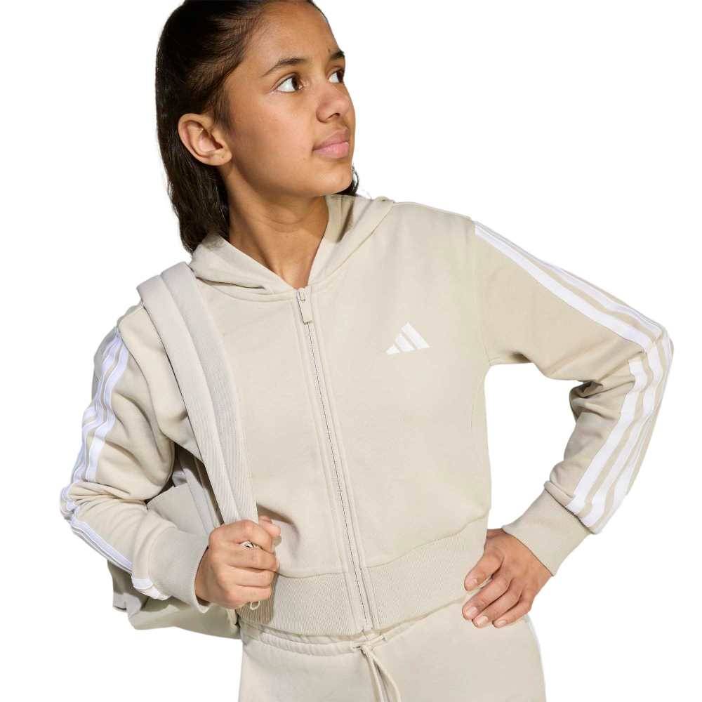 ADIDAS GIRLS ESSENTIALS FULL ZIP HOODIE