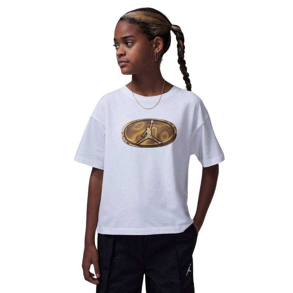 NIKE JORDAN GIRLS 1ST BABY BLUE SHORT SLEEVE TEE