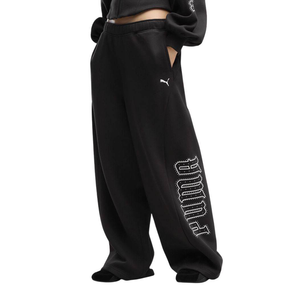 PUMA STREET GLAM SLOUCHY BEDAZZLED PANTS FL