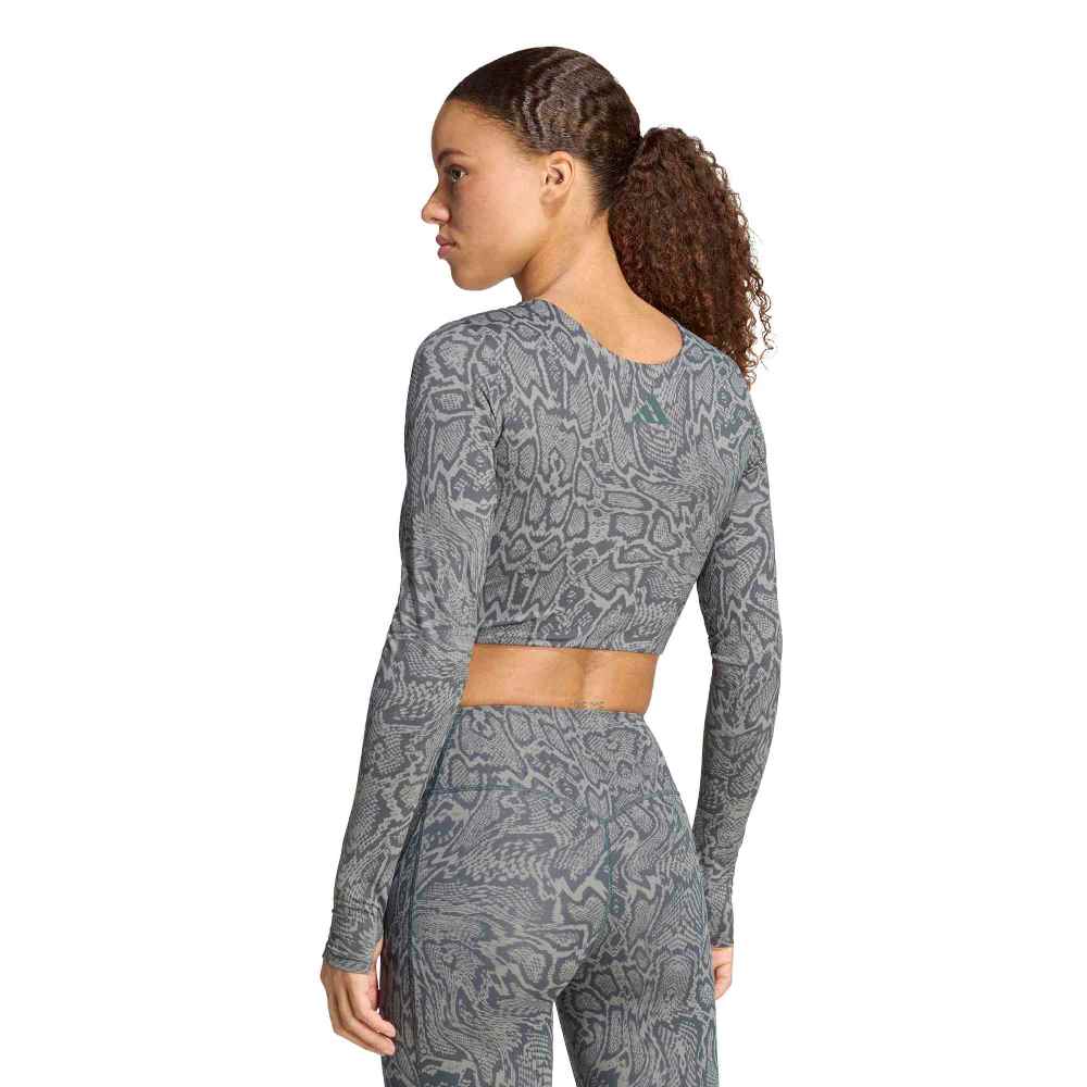 ADIDAS PRIMELIFT WORKOUT SNAKE TWIST REVERSIBLE LONG SLEEVE