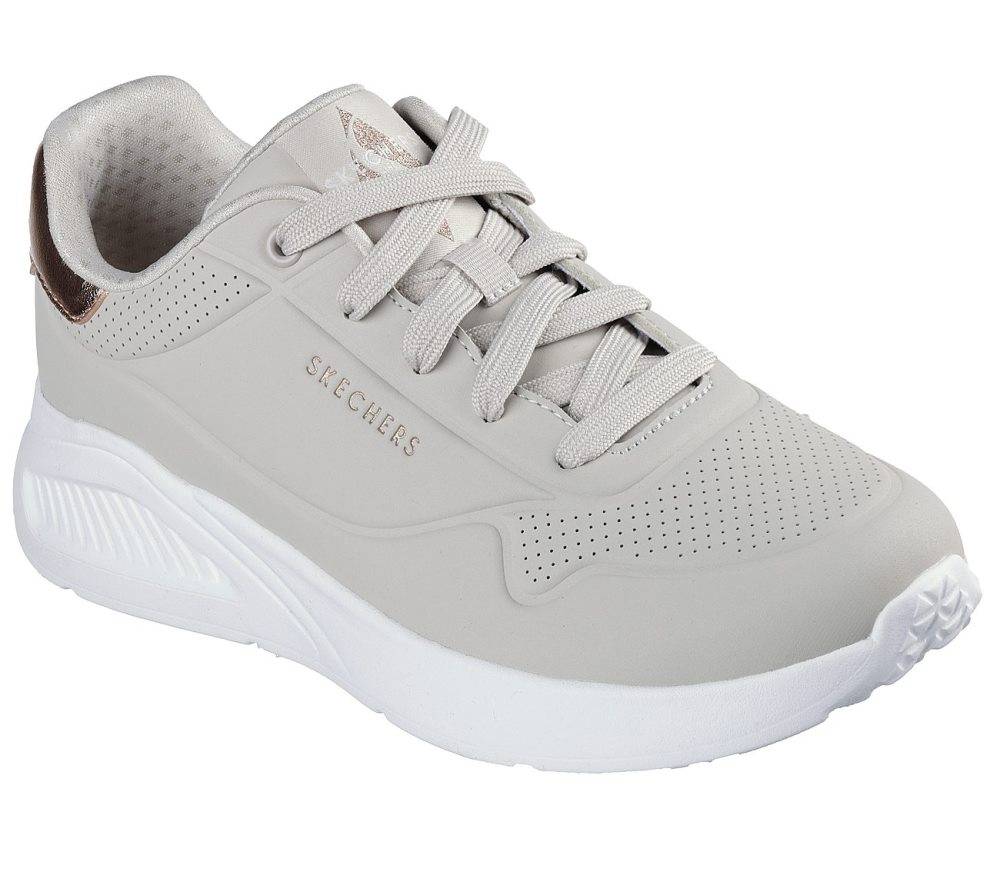 SKECHERS UNO LITE - SHIMMER ALONG EMBOSSED DURALEATHER WOMENS SNEAKERS