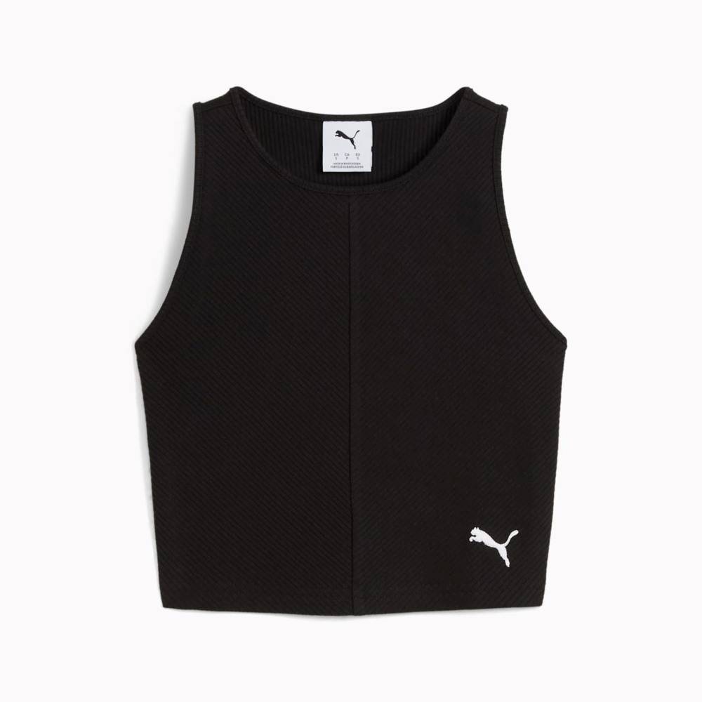 PUMA WARDROBE ESS RIBBED CROP TOP