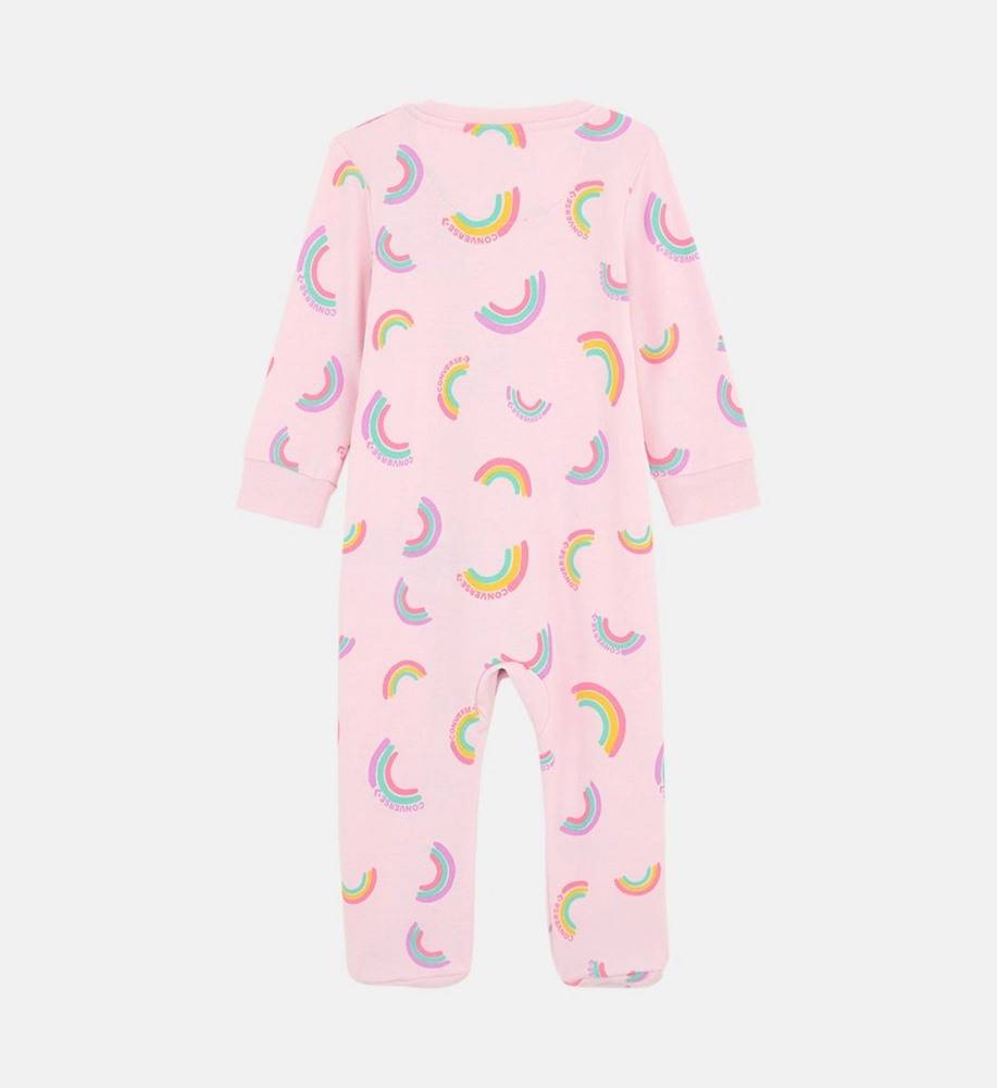 CONVERSE KIDS CONVERSE BABY GIRL PRINTED FOOTED COVERALL