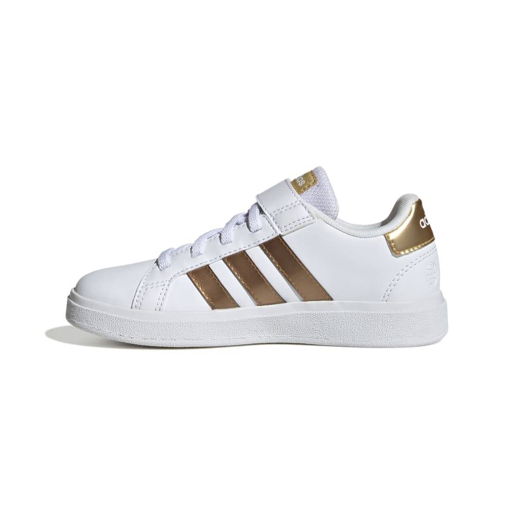 ADIDAS KIDS GRAND COURT ELASTIC LACE AND TOP STRAP SHOES