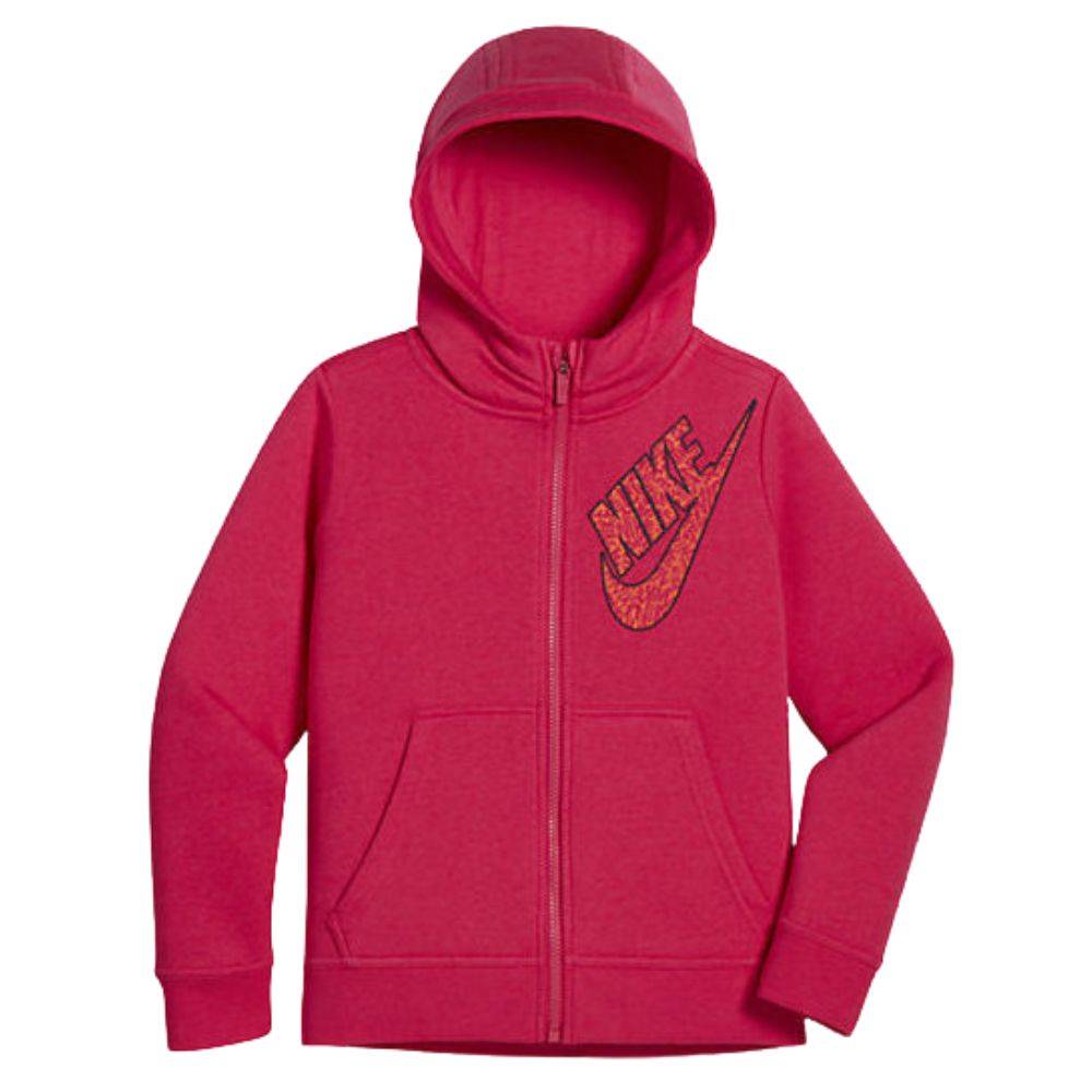 NIKE GIRLS FULL ZIP CLUB GRAPHICS HOODIE
