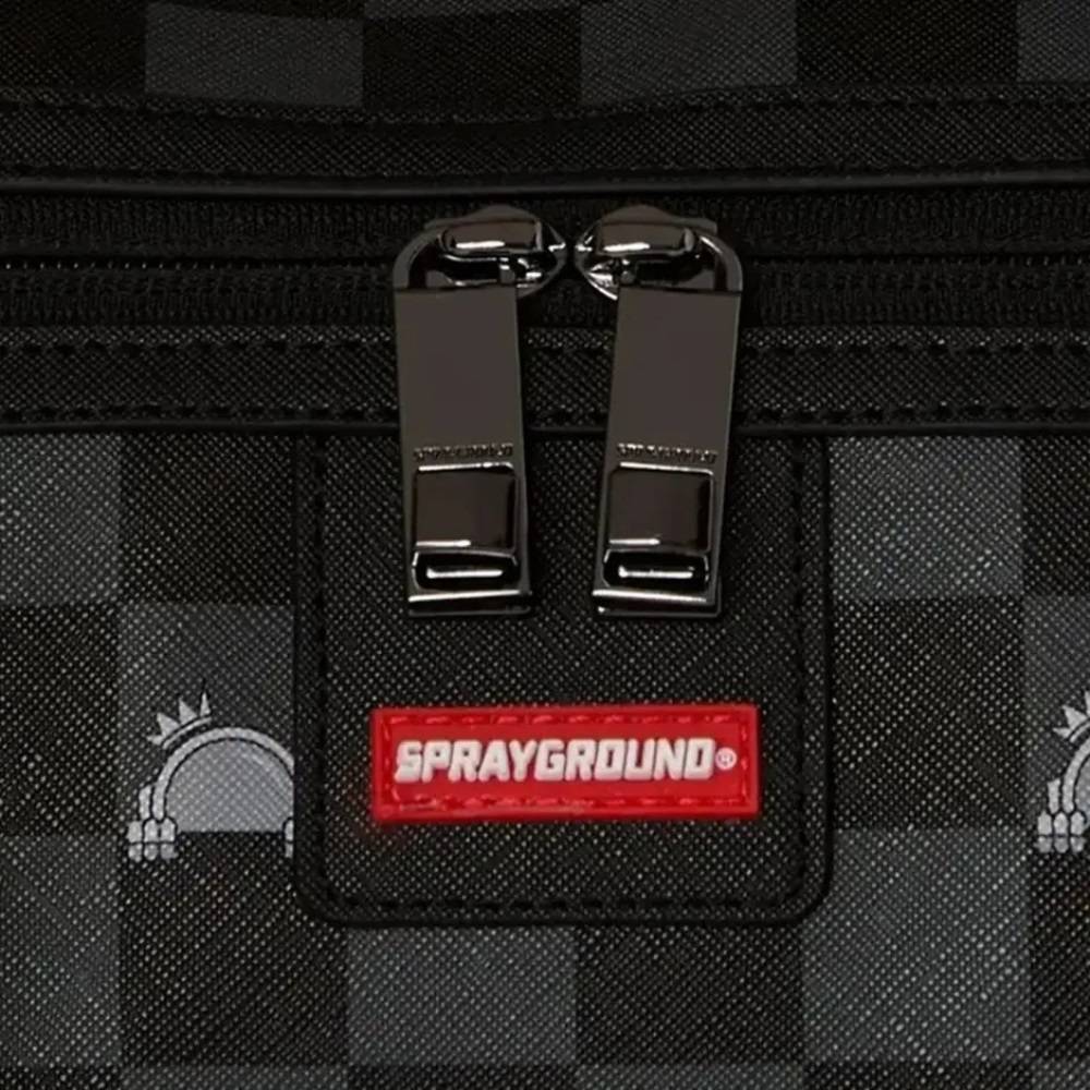 SPRAYGROUND PEEKING CHARACTER CHECK DLXSV DUFFEL