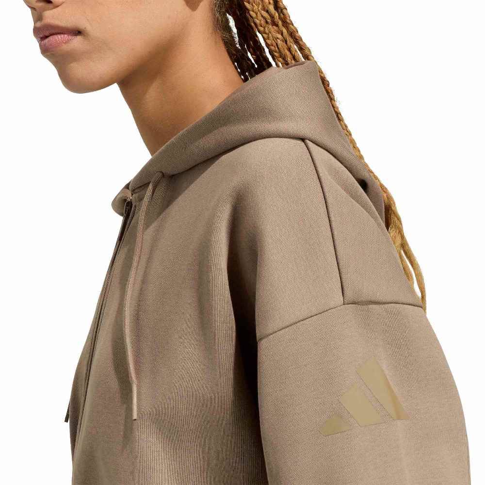 ADIDAS ESSENTIALS CONTEMPORARY FLEECE FULL ZIP HOODED JACKET
