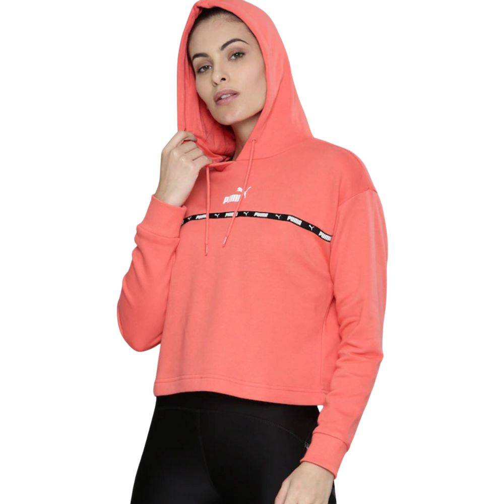 PUMA POWER TAPE WOMENS FLEECE HOODIE