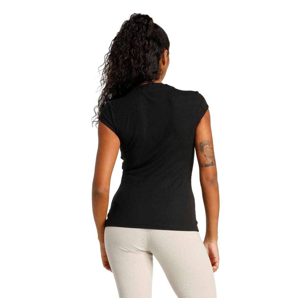 ADIDAS SEASONAL ESSENTIALS RIB CAP-SLEEVE TEE