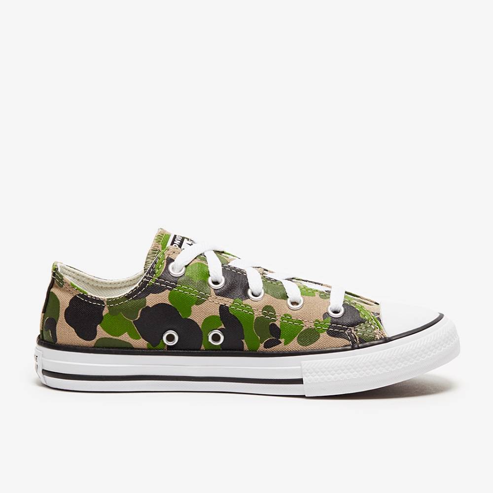 CONVERSE ALL STAR CAMO LOW KIDS SHOES