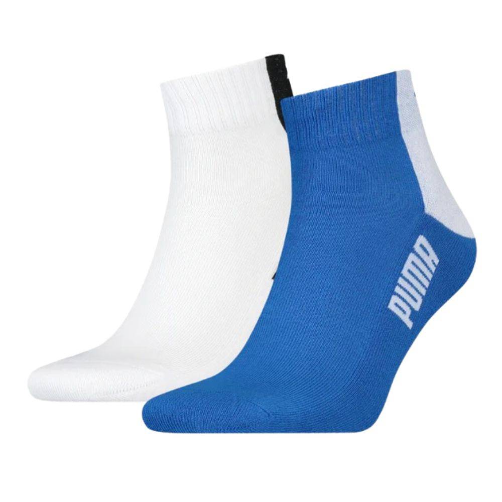 PUMA MEN CAT LOGO BLOCK QUARTER 2-PAIRS SOCKS