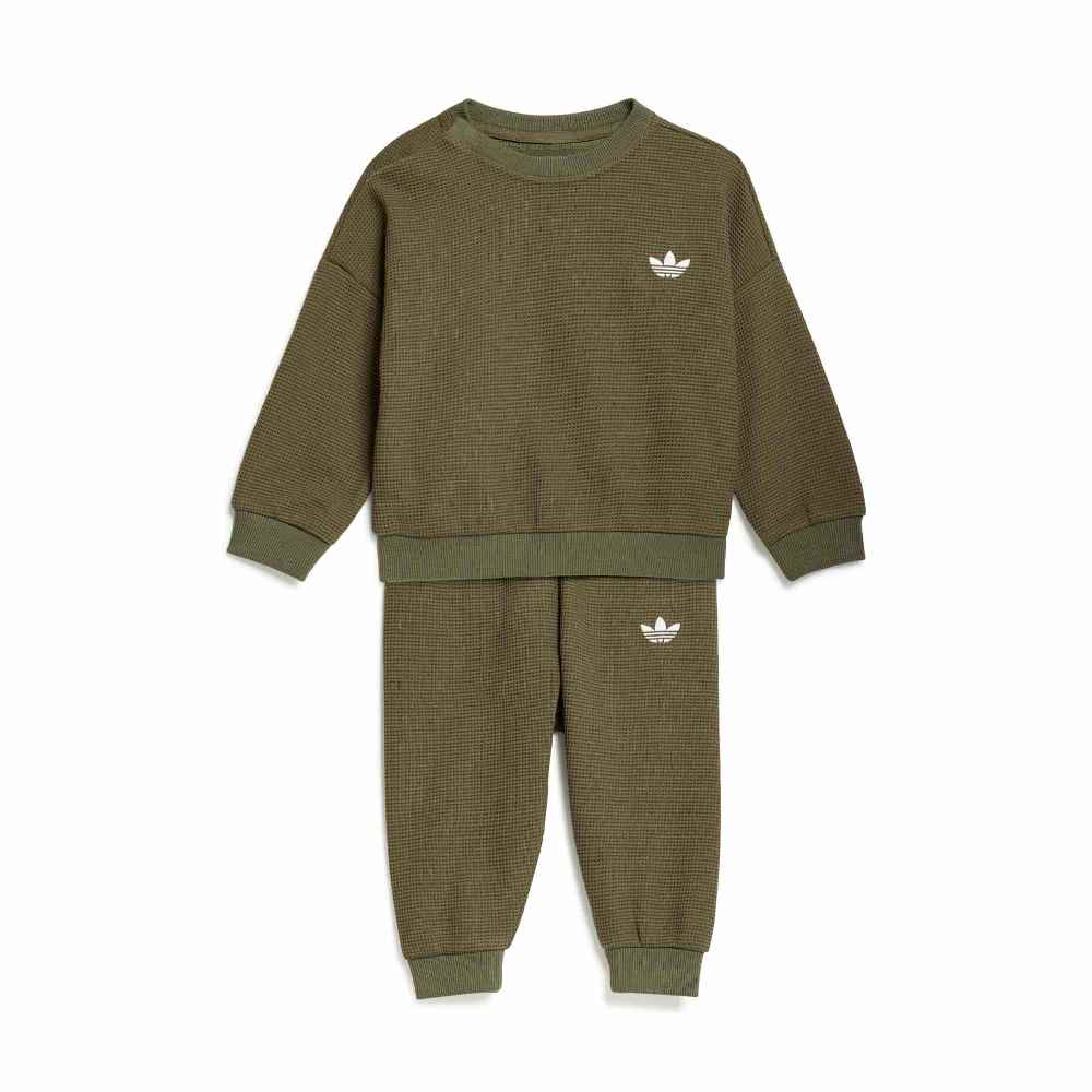ADIDAS ORIGINALS INFANT LOOSE WAFFLE SWEAT JOGGER SET