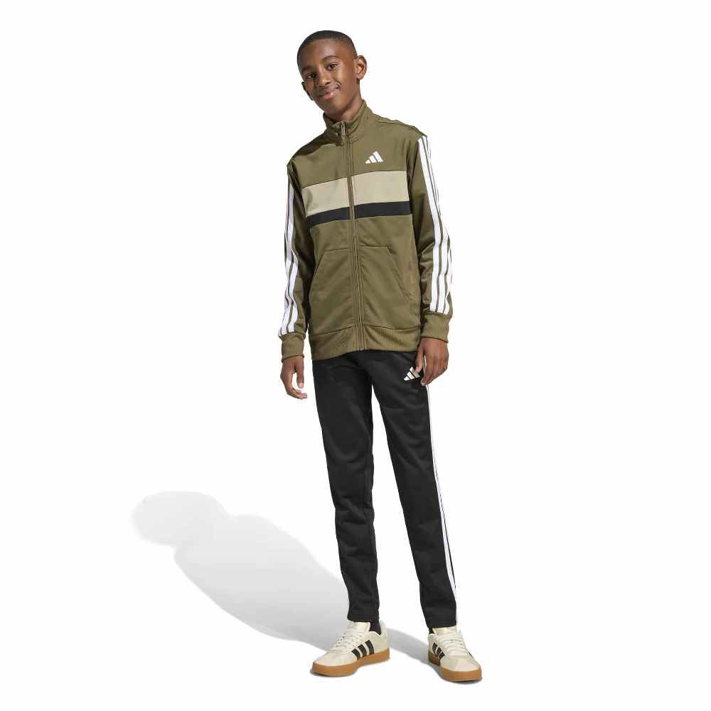 ADIDAS YOUTH SEASONAL ESSENTIALS TIBERIO 3 STRIPES TRICOT TRACKSUIT
