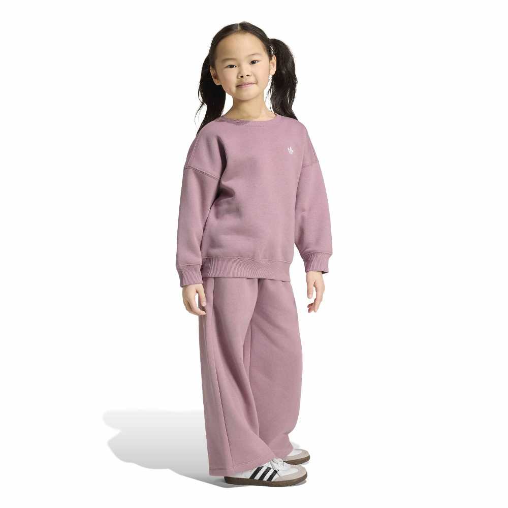 ADIDAS ORIGINALS LITTLE KIDS LOOSE CREW WIDE LEG PANTS SET