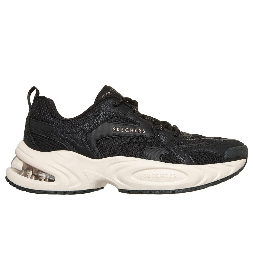 SKECHERS UNO RYZE DURALEATHER OVERLAYS AND MESH LACE UP FASHION SNEAKER