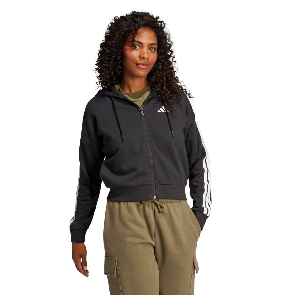 ADIDAS ESSENTIALS 3-STRIPES FRENCH TERRY FULL ZIP HOODIE