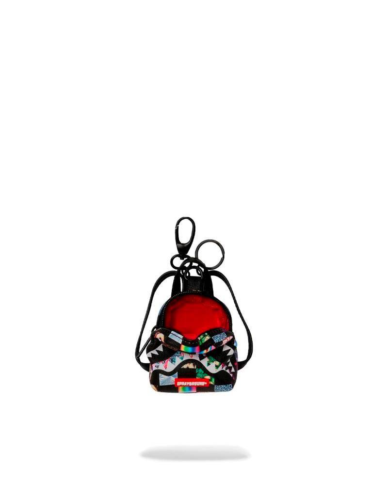 SPRAYGROUND CRAZY CHECK BACKPACK KEYCHAIN