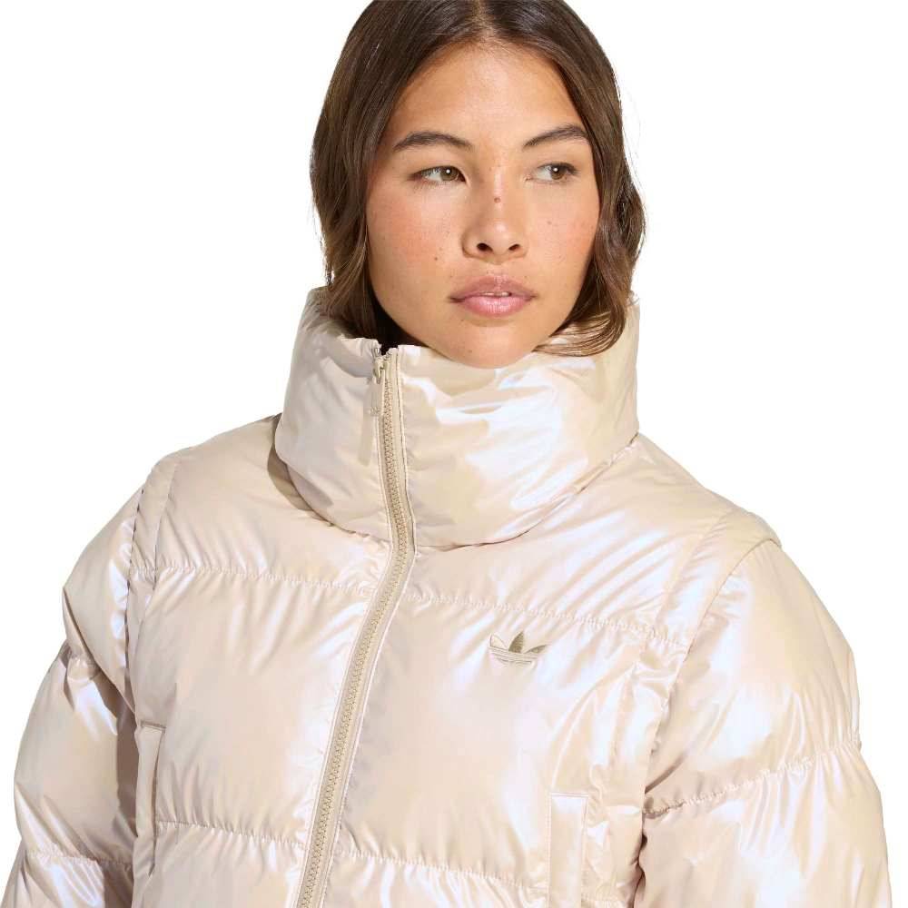 ADIDAS ORIGINALS ESSENTIALS GLOSSY 2IN1 CROPPED PUFFER
