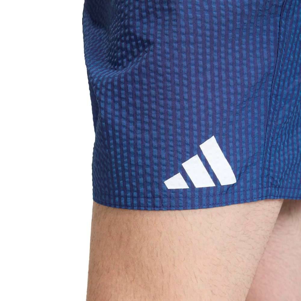 ADIDAS M SEERSUCKER STRIPY SWIM SHORTS 5 INCH