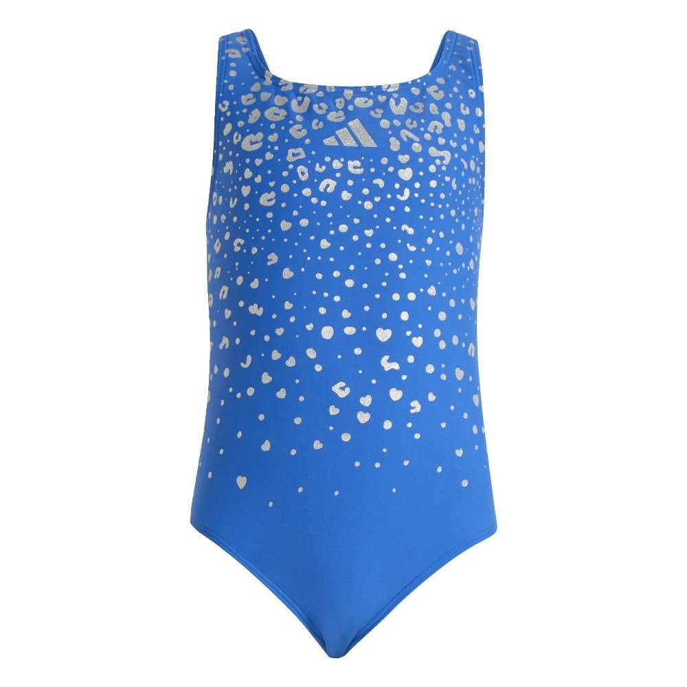ADIDAS LITTLE GIRLS GLITTER V-BACK SWIMSUIT