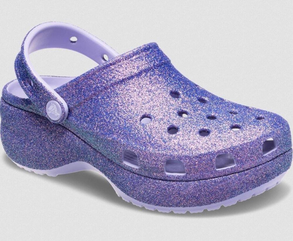 CROCS PLATFORM IRIDISCENT GLITTER CLOG