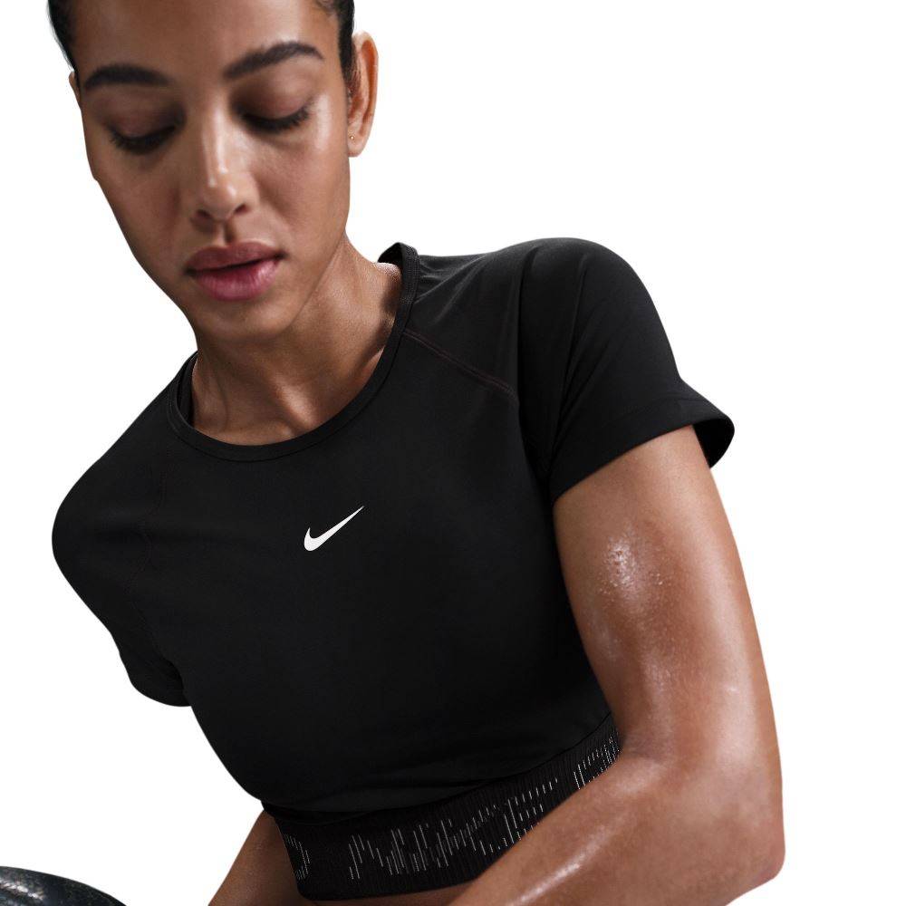 NIKE PRO DRI-FIT SHORT-SLEEVE CROPPED GRAPHIC TOP