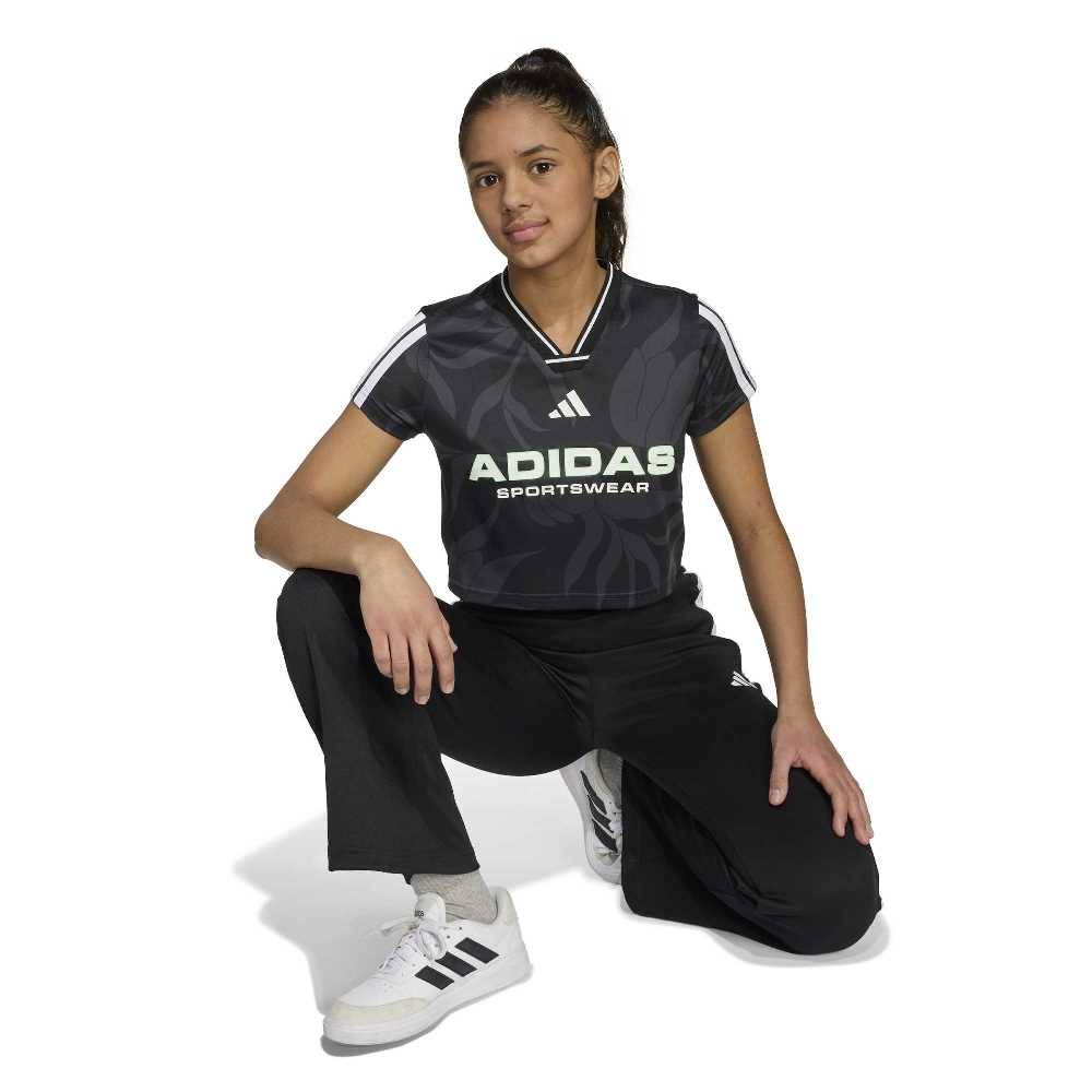 ADIDAS GIRLS HOUSE OF TIRO COLORS OF FOOTBALL CROPPED T-SHIRT