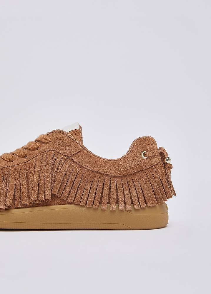 LIU JO CONNOR 04 - SUEDE FRINGE LOW SNEAKER