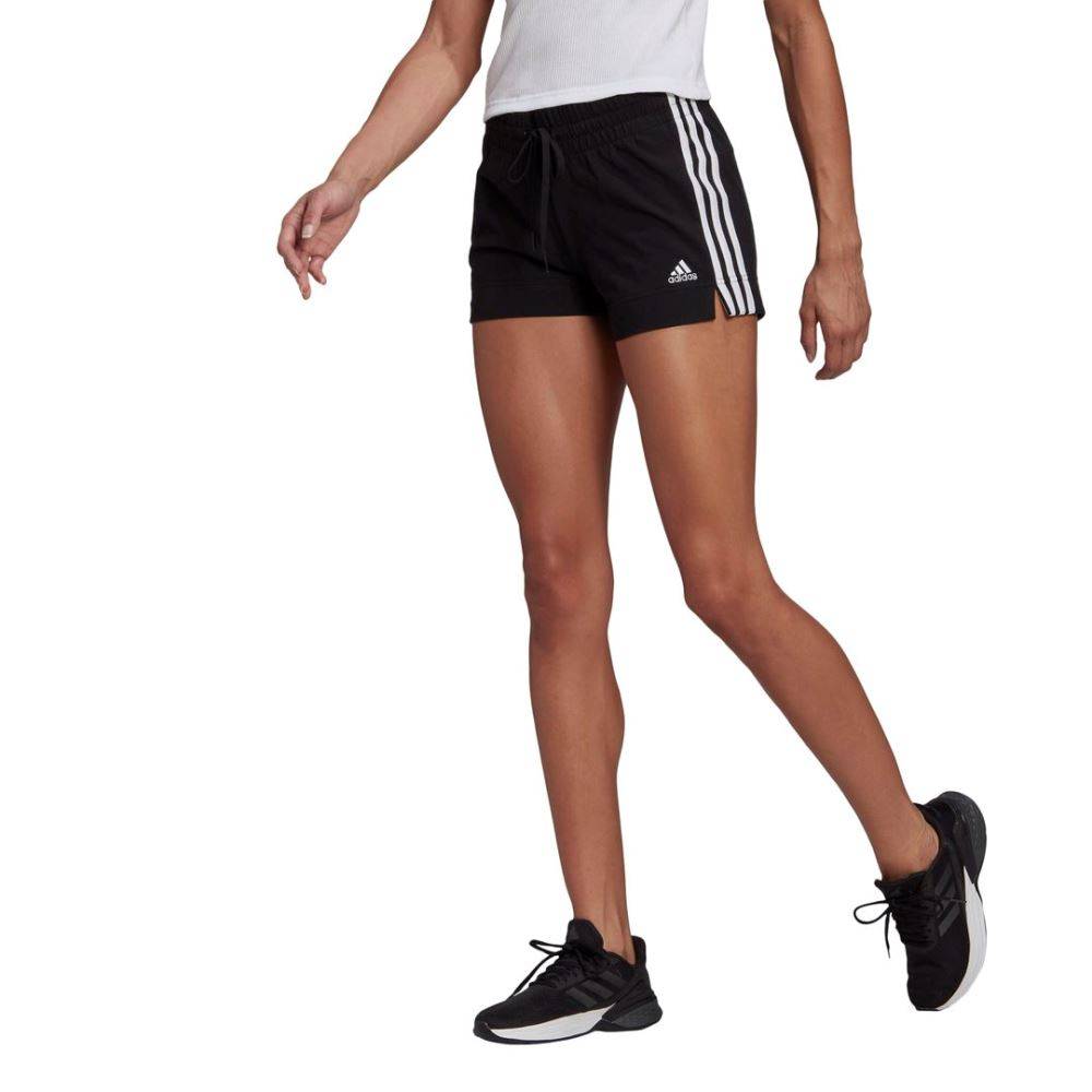 ADIDAS WOMENS ESSENTIALS SLIM 3-STRIPES SHORTS